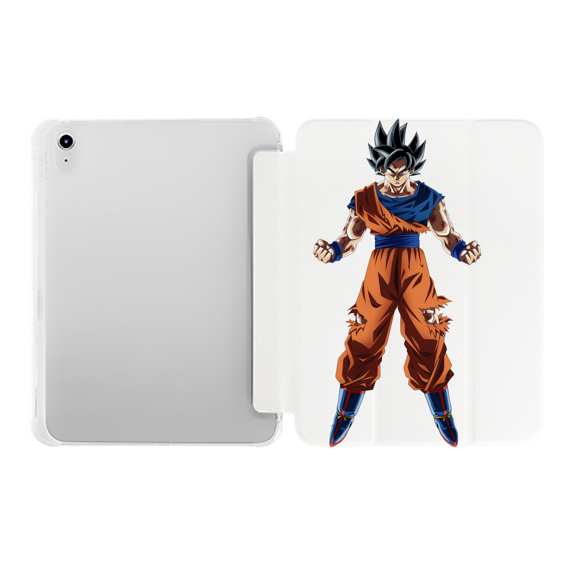 （画像用） ドラゴンボール 孫悟空（そん ごくう）Son Goku カカロット DRAGON BALL Kakarotto IPad ケース ペン収納付き 三つ折りスタンド PUレザー×シリコン 対応機種9.5/10.5/10.9インチ